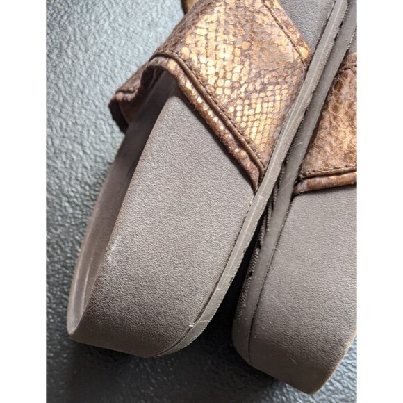 Bare Trap GEMINI Sandal Metallic Faux Snakeskin Slip On Spring Summer Size 7M - Picture 7 of 13